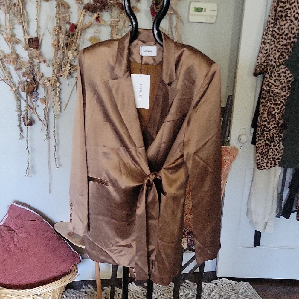 Brown Sleeveless Notched Collar Cocktail Dress